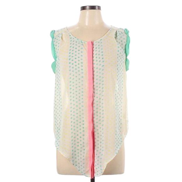 American Eagle Outfitters Women's Sleeveless Blouse - Polka Dot Print Size Large - Picture 3 of 7